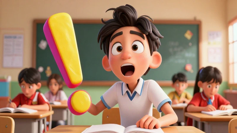 Estudiante impactado en vibrante aula mexicana