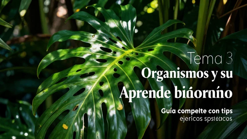 Aprende biología 1 en secundaria: guía completa con tips y ejercicios prácticos 4 Ilustración biológica de organismos tropicales
