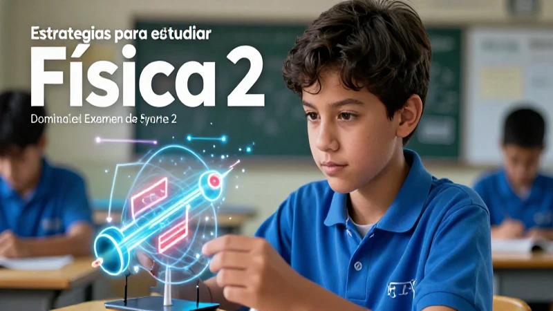 Domina el Examen de Física 2 de Secundaria con estos consejos expertos 3 Estudiante enfocado estudia física con consejos expertos