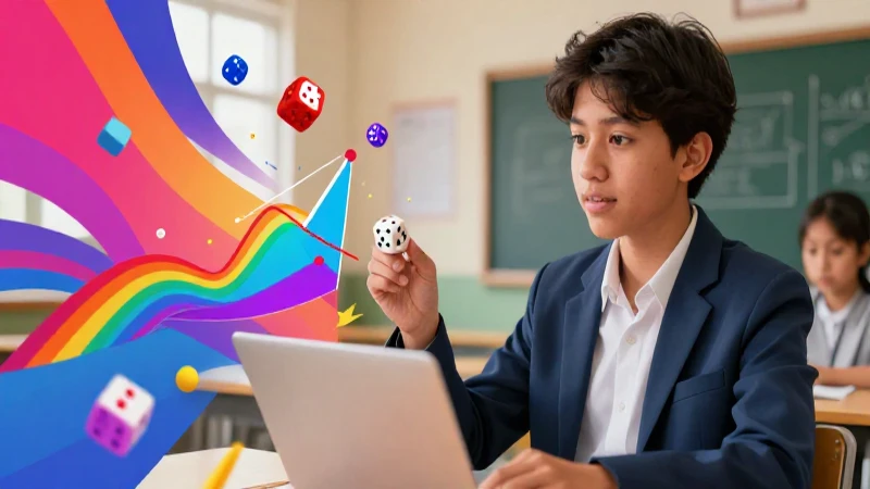 Estudiante mexicano dinámico aprendiendo conceptos de probabilidad