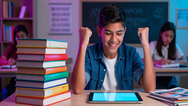 Prepárate para el éxito en el examen de primero de secundaria 2022: Descarga nuestro PDF y triunfa académicamente 3 Joven mexicano triunfa en ambiente académico vibrante