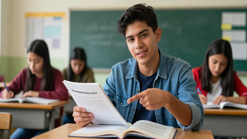 Estudiante mexicano estudia para conquistar su examen