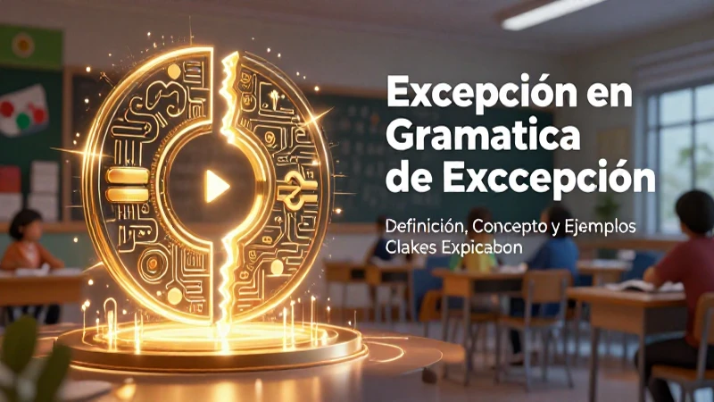 Conceptos de excepción gramatical explicados en detalle