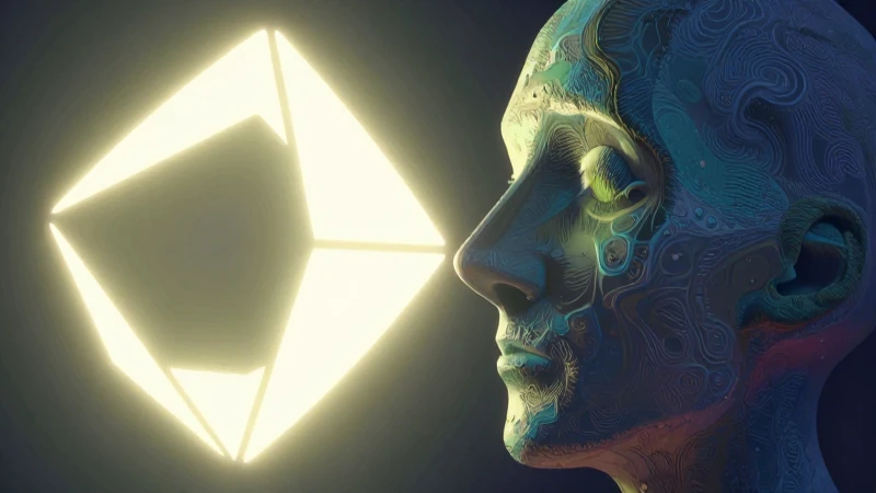 Excepcional: definición y concepto que debes conocer 4 Ilustración digital abstracta con formas brillantes
