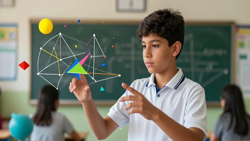 Mejora tu rendimiento en trigonometría con recomendaciones de la SEP 3 Estudiante aprende matemáticas con arte digital vibrante