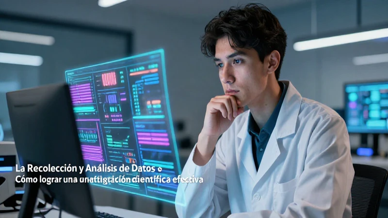 Cómo lograr una investigación científica efectiva 5 Investigador científico analiza datos con visión moderna