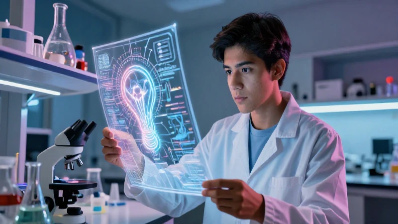 Cómo lograr una investigación científica efectiva 3 Joven mexicano enfocado en diseño futurista