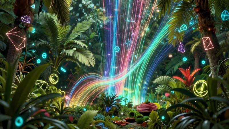 Proyección holográfica de datos en un ecosistema mexicano