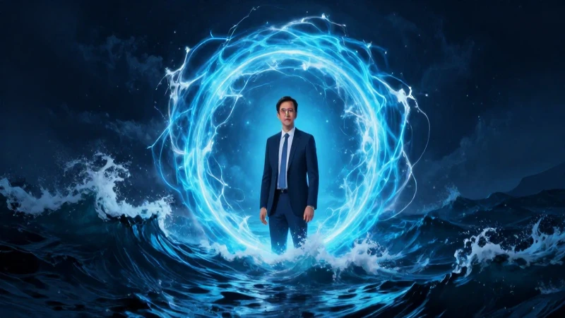Explicación: Definición y concepto de explicaciones claras 6 Explorador frente a portal en mar agitado