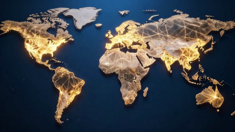Mapa mundial estilizado con fronteras brillantes