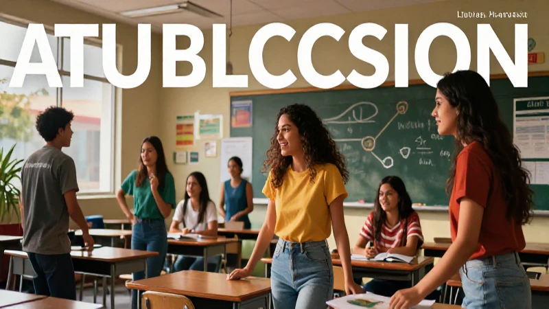 Juventud vibrante colaborando en aula mexicana moderna