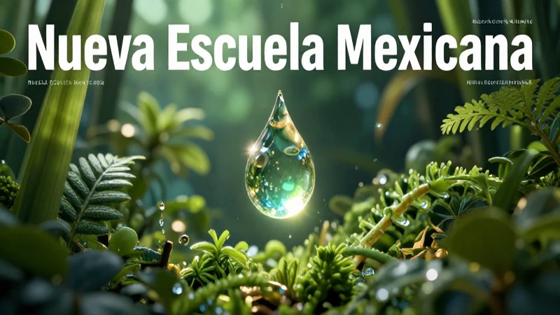 Gota cristalina brillante sobre naturaleza exuberante