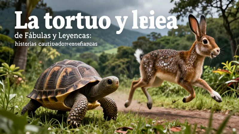 Fábula tortuga y liebre, arte educativo mexicano