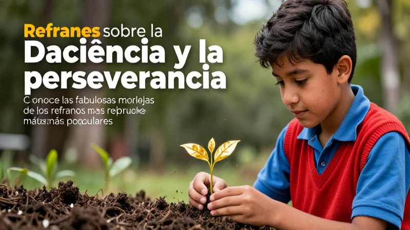 Conoce las fabulosas moralejas de los refranes más populares 5 Estudiante mexicano siembra esperanza con refranes