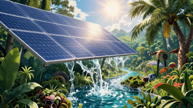 Ecosistema vibrante y detallado con energía