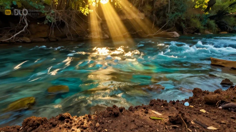 Naturaleza vibrante con luz dramática