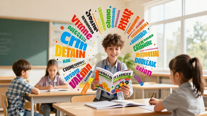 Familia de las Palabras: 50 Ejemplos Clave para Entender 10 Estudiante moderno rodeado de palabras brillantes
