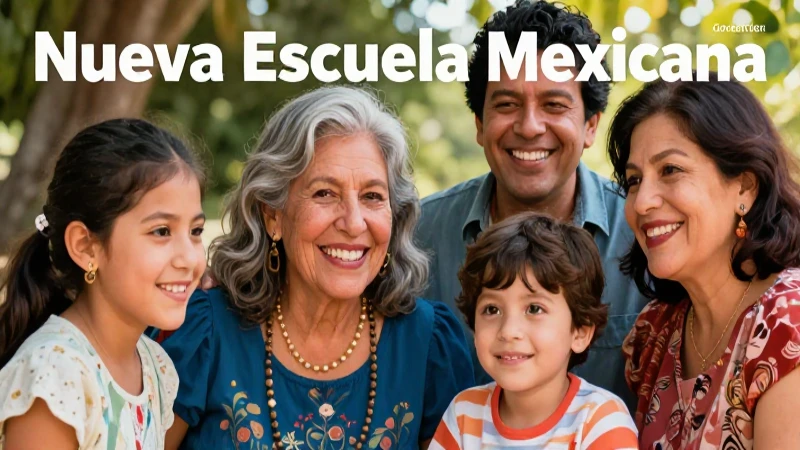 Familia multigeneracional, vibrante ilustración educativa