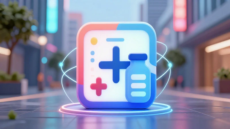 Icono de farmacia moderno con estilo digital y luces