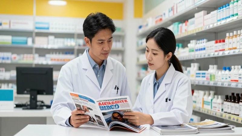 Farmacéutico profesional en consulta, estética moderna