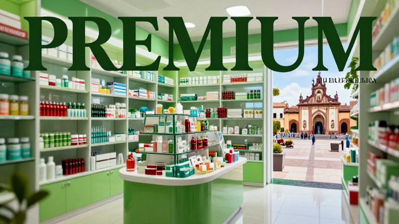 Revista sobre farmacia moderna con ambiente vibrante
