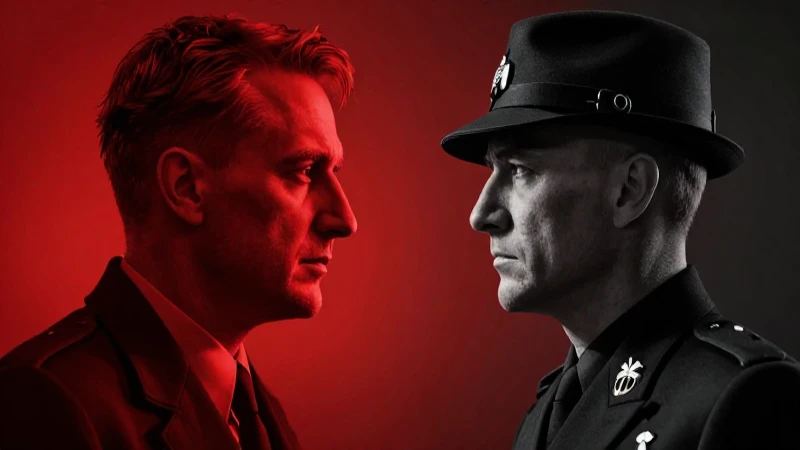 Siluetas de fascismo y nazismo en contraste vibrante