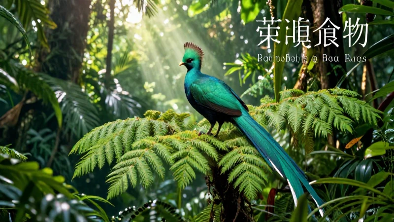 Quetzal majestuoso en exuberante selva tropical