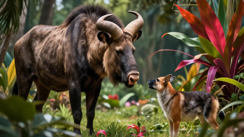 Fauna: Concepto, Silvestre y Doméstica, junto a Flora 7 Animal salvaje y doméstico interactúan en flora mexicana