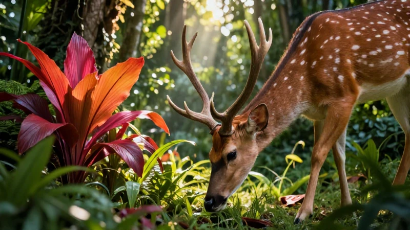 Fauna: Concepto, Silvestre y Doméstica, junto a Flora 4 Vida silvestre y flora interactúan en el bosque