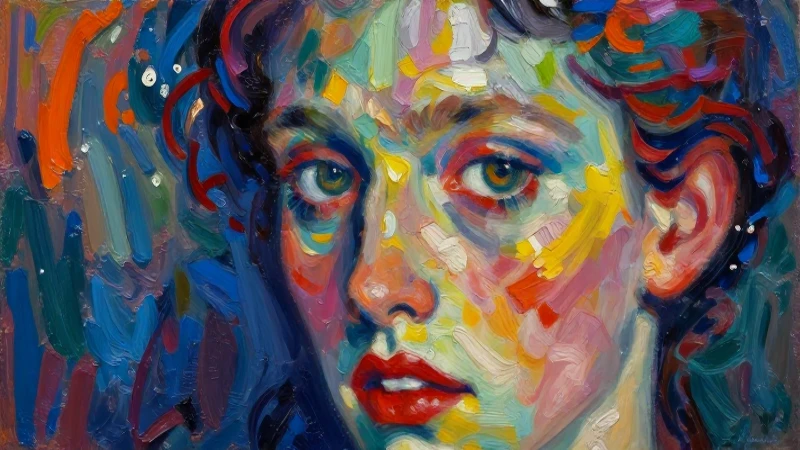 Pintura fauvista saturada, dinámica y detallada