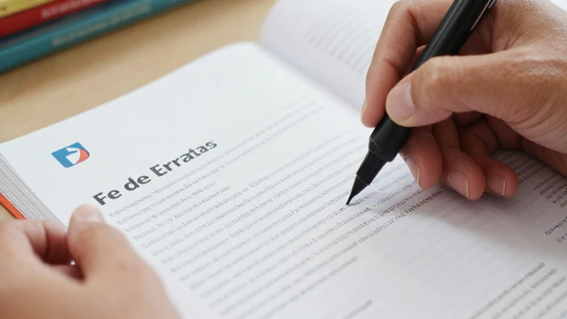 Fe de erratas: Importancia y manejo de la fe de errata 4 Corregir errores mediante la fe de erratas