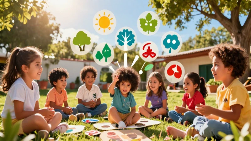 Fenómenos naturales: Aprendizaje divertido para preescolar 4 Niños interactúan con iconos naturales en ambiente mexicano