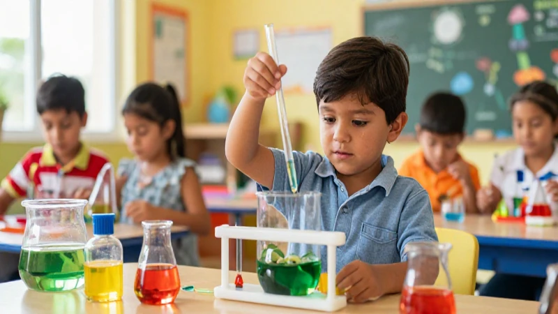 Fenómenos naturales: Aprendizaje divertido para preescolar 6 Niño mexicano hace experimento científico educativo con color