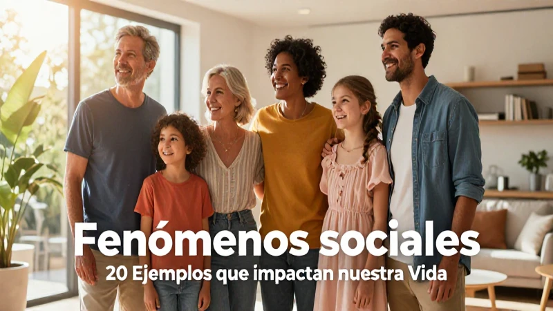 Familia moderna unida en hogar luminoso