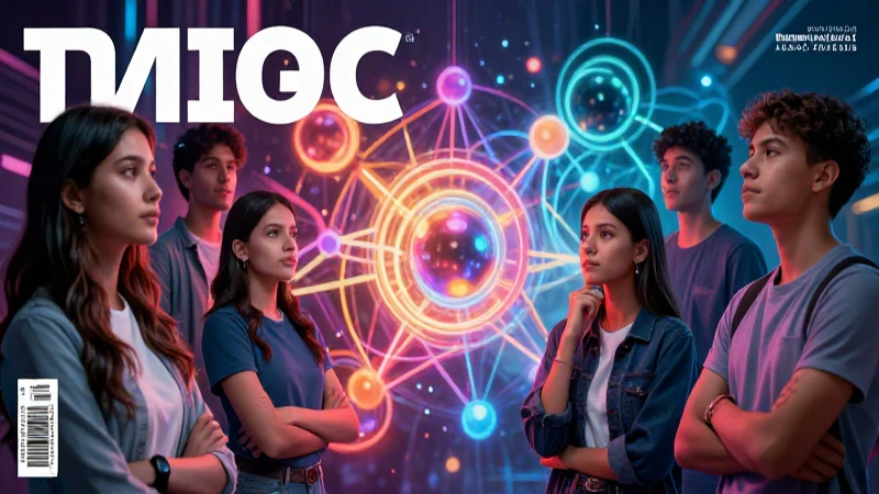 Revista educativa mexicana con estilo futurista