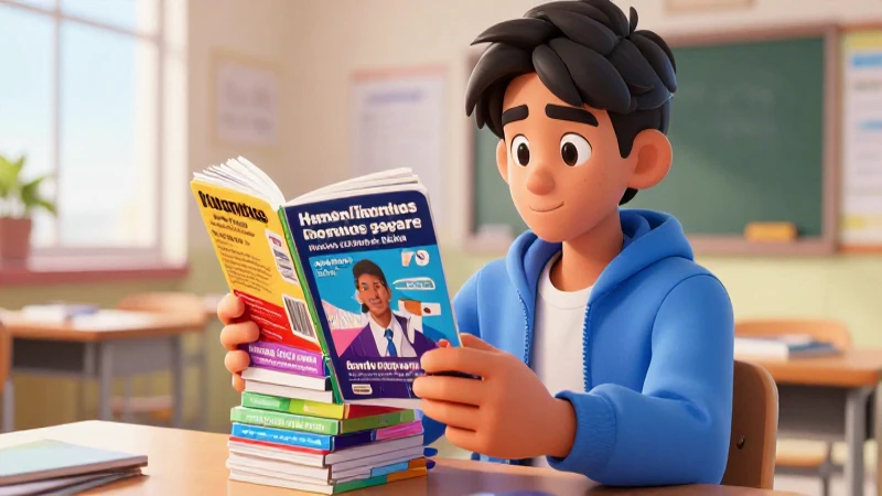 Estudiante mexicano aprende en aula moderna