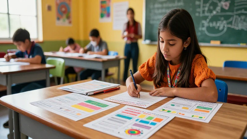 Optimiza la nueva escuela mexicana con Fichas 1: Conoce prácticas 5 Escena vibrante de aula educativa mexicana