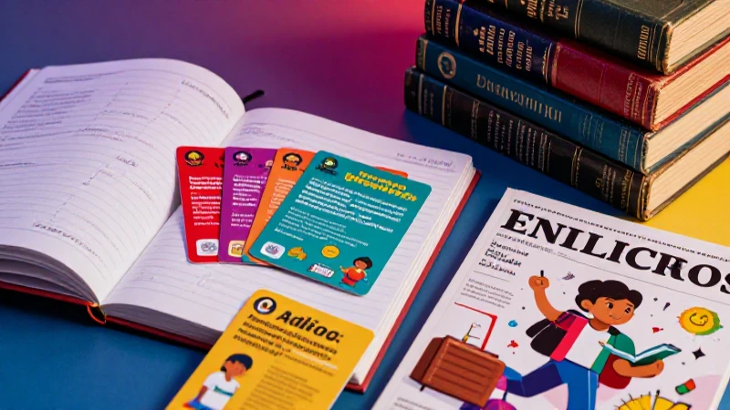 Material educativo mexicano moderno con estética premium