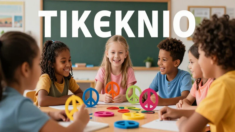 Niños felices aprendiendo con estética vibrante