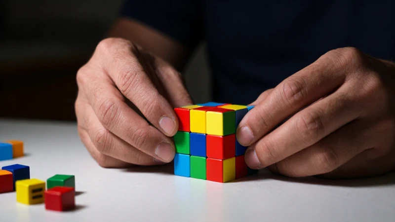 Ensambla el cubo geométrico colorido
