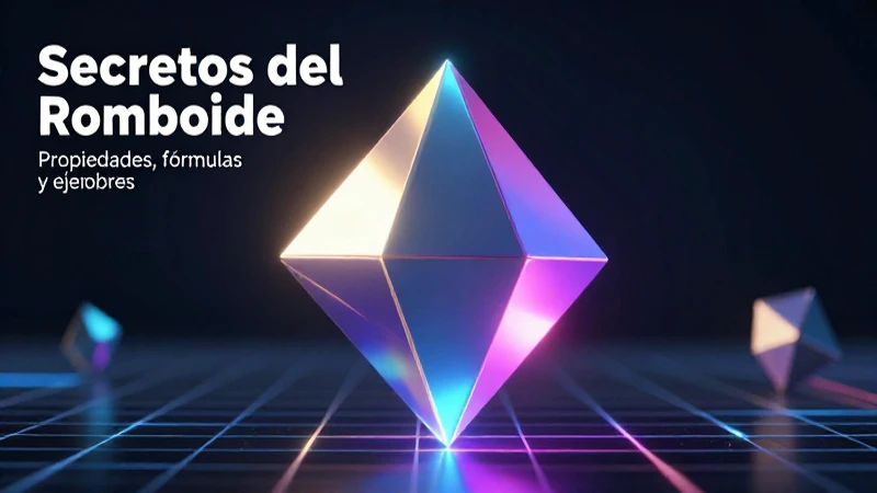 Romboide matemático 3D vibrante y educativo
