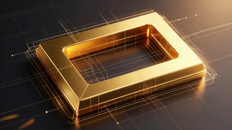Diseño dorado 3D vibrante, ilustración digital detallada