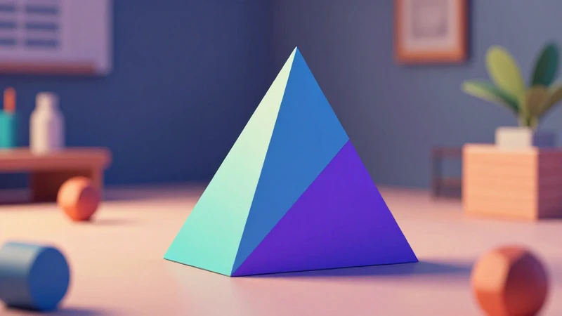 Triángulo rectángulo 3D de alta calidad