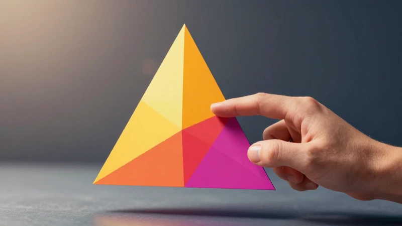 Ilustración geométrica de triángulo dinámico