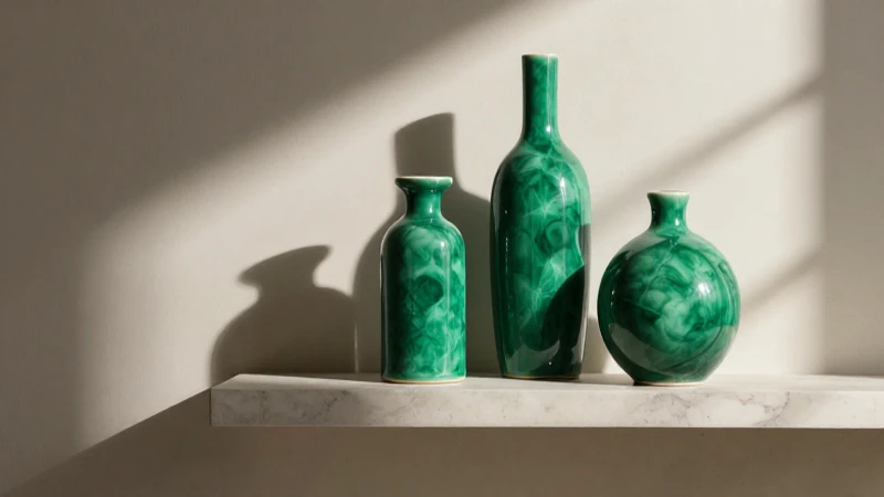 Decoración verde vibrante para baño