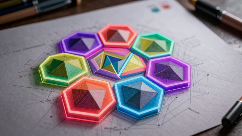 Cómo puedo dibujar hexágonos y romboides dentro de trapecios 7 Ilustración educativa de errores geométricos con neon