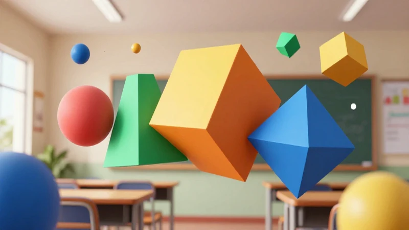 Figuras geométricas: nombres, características y más 3 Formas geométricas flotantes con estética educativa