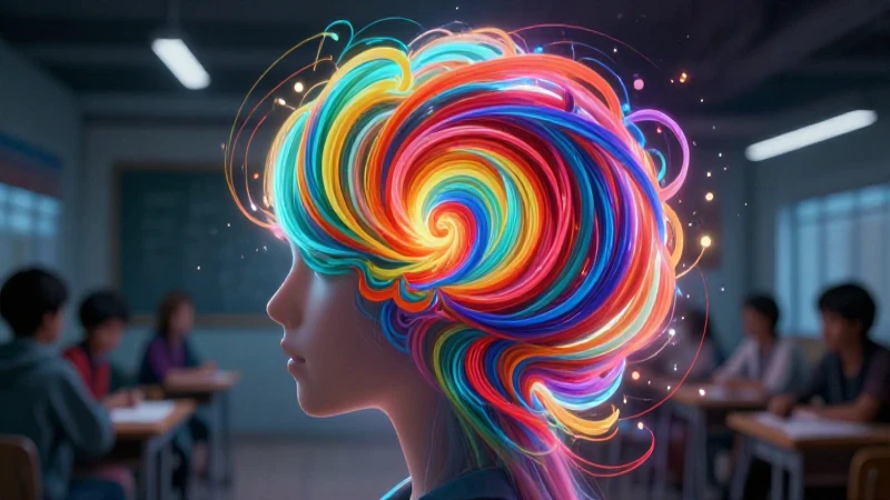 Mente abstracta vibrante y dinámica