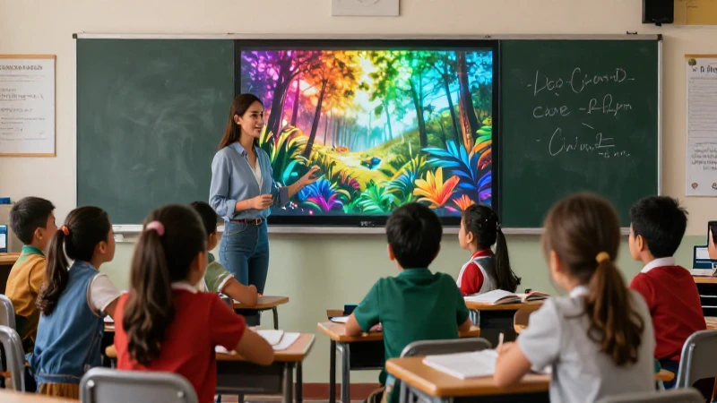 Clase moderna mexicana con tecnología holográfica