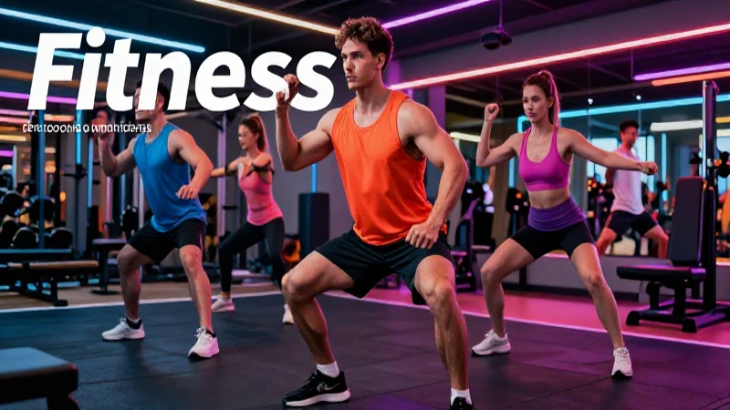 Fitness: entrenamiento moderno, acción vibrante